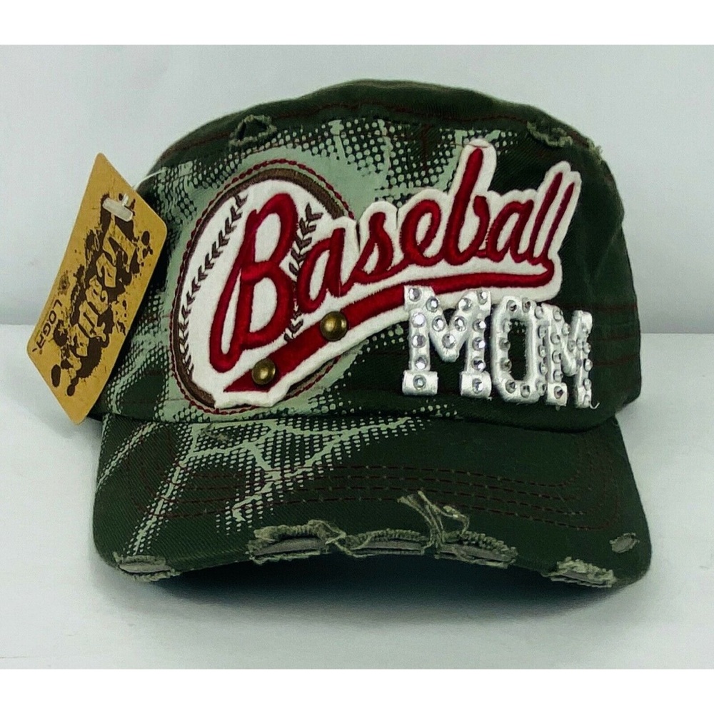 Women's Leader Embroidered Green Baseball Mom Hat
